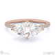 lab grown diamond marquise cut pave east to west engagement ring rose gold with 18k rose gold metal and marquise shape diamond