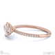 lab grown diamond marquise cut pave east to west engagement ring rose gold with 18k rose gold metal and marquise shape diamond
