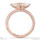 lab grown diamond marquise cut pave east to west engagement ring rose gold with 18k rose gold metal and marquise shape diamond
