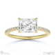 natural diamond radiant cut east to west setting pave engagement ring yellow gold with 9k yellow gold metal and radiant shape diamond