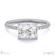 natural diamond radiant cut pave engagement ring white gold with 9k white gold metal and radiant shape diamond