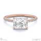 natural diamond radiant cut pave engagement ring rose gold with 9k rose gold metal and radiant shape diamond