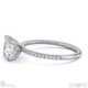 natural diamond radiant cut pave engagement ring white gold with 9k white gold metal and radiant shape diamond
