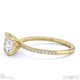 natural diamond radiant cut east to west setting pave engagement ring yellow gold with 9k yellow gold metal and radiant shape diamond
