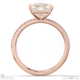natural diamond radiant cut pave engagement ring rose gold with 9k rose gold metal and radiant shape diamond