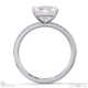 natural diamond radiant cut pave engagement ring white gold with 9k white gold metal and radiant shape diamond