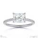 natural diamond radiant cut pave engagement ring white gold with 9k white gold metal and radiant shape diamond