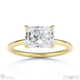 natural diamond radiant cut solitaire engagement ring yellow gold with 9k yellow gold metal and radiant shape diamond