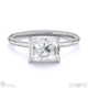 lab grown diamond radiant cut east to west setting solitaire engagement ring white gold with 9k white gold metal and radiant shape diamond