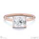 natural diamond radiant cut solitaire engagement ring rose gold with 9k rose gold metal and radiant shape diamond