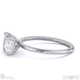 lab grown diamond radiant cut east to west setting solitaire engagement ring white gold with 9k white gold metal and radiant shape diamond