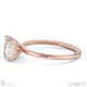 natural diamond radiant cut solitaire engagement ring rose gold with 9k rose gold metal and radiant shape diamond