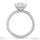 lab grown diamond radiant cut east to west setting solitaire engagement ring white gold with 9k white gold metal and radiant shape diamond