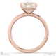 natural diamond radiant cut solitaire engagement ring rose gold with 9k rose gold metal and radiant shape diamond