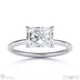 lab grown diamond radiant cut east to west setting solitaire engagement ring white gold with 9k white gold metal and radiant shape diamond