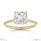 natural diamond cushion cut hidden halo side stones engagement ring yellow gold with 9k yellow gold metal and cushion shape diamond