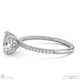 Natural Diamond Cushion Cut Hidden Halo Side Stones Engagement Ring White Gold