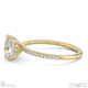 natural diamond cushion cut hidden halo side stones engagement ring yellow gold with 9k yellow gold metal and cushion shape diamond