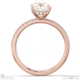lab grown diamond cushion cut hidden halo side stones engagement ring rose gold with 18k rose gold metal and cushion shape diamond