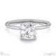 lab grown diamond cushion cut hidden halo engagement ring white gold with 9k white gold metal and cushion shape diamond