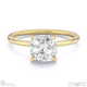 natural diamond cushion cut hidden halo engagement ring yellow gold with 9k yellow gold metal and cushion shape diamond