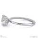 lab grown diamond cushion cut hidden halo engagement ring white gold with 9k white gold metal and cushion shape diamond
