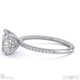 natural diamond princess cut hidden halo side stones engagement ring white gold with 9k white gold metal and princess shape diamond