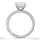 natural diamond princess cut hidden halo side stones engagement ring white gold with 9k white gold metal and princess shape diamond