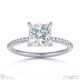 natural diamond princess cut hidden halo side stones engagement ring white gold with 9k white gold metal and princess shape diamond
