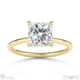 natural diamond princess cut hidden halo engagement ring yellow gold with 9k yellow gold metal and princess shape diamond