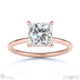natural diamond princess cut hidden halo engagement ring rose gold with 18k rose gold metal and princess shape diamond