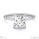 natural diamond princess cut hidden halo engagement ring white gold with 18k white gold metal and princess shape diamond