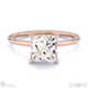 natural diamond princess cut hidden halo engagement ring rose gold with 18k rose gold metal and princess shape diamond