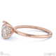 natural diamond princess cut hidden halo engagement ring rose gold with 18k rose gold metal and princess shape diamond
