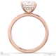 natural diamond princess cut hidden halo engagement ring rose gold with 18k rose gold metal and princess shape diamond
