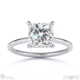 natural diamond princess cut hidden halo engagement ring white gold with 18k white gold metal and princess shape diamond