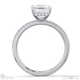 natural diamond asscher cut hidden halo side stones engagement ring white gold with 9k white gold metal and asscher shape diamond