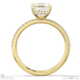 natural diamond asscher cut hidden halo side stones engagement ring yellow gold with 9k yellow gold metal and asscher shape diamond