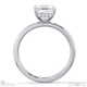 natural diamond asscher cut hidden halo engagement ring white gold with 9k white gold metal and asscher shape diamond