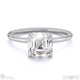 natural diamond asscher cut hidden halo engagement ring white gold with 9k white gold metal and asscher shape diamond