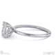 natural diamond asscher cut hidden halo engagement ring white gold with 9k white gold metal and asscher shape diamond