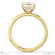 natural diamond asscher cut hidden halo engagement ring yellow gold with 18k yellow gold metal and asscher shape diamond