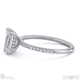 natural diamond emerald cut hidden halo side stones engagement ring white gold with 18k white gold metal and emerald shape diamond