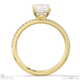 natural diamond emerald cut hidden halo side stones engagement ring yellow gold with 18k yellow gold metal and emerald shape diamond