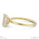 lab grown diamond emerald cut hidden halo engagement ring yellow gold with 18k yellow gold metal and emerald shape diamond