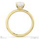 lab grown diamond emerald cut hidden halo engagement ring yellow gold with 18k yellow gold metal and emerald shape diamond