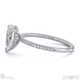 lab grown diamond pear cut hidden halo side stones engagement ring white gold with 18k white gold metal and pear shape diamond
