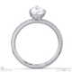 lab grown diamond pear cut hidden halo side stones engagement ring white gold with 18k white gold metal and pear shape diamond