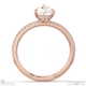 natural diamond pear cut hidden halo side stones engagement ring rose gold with 9k rose gold metal and pear shape diamond