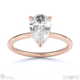 natural diamond pear cut hidden halo engagement ring rose gold with 18k rose gold metal and pear shape diamond